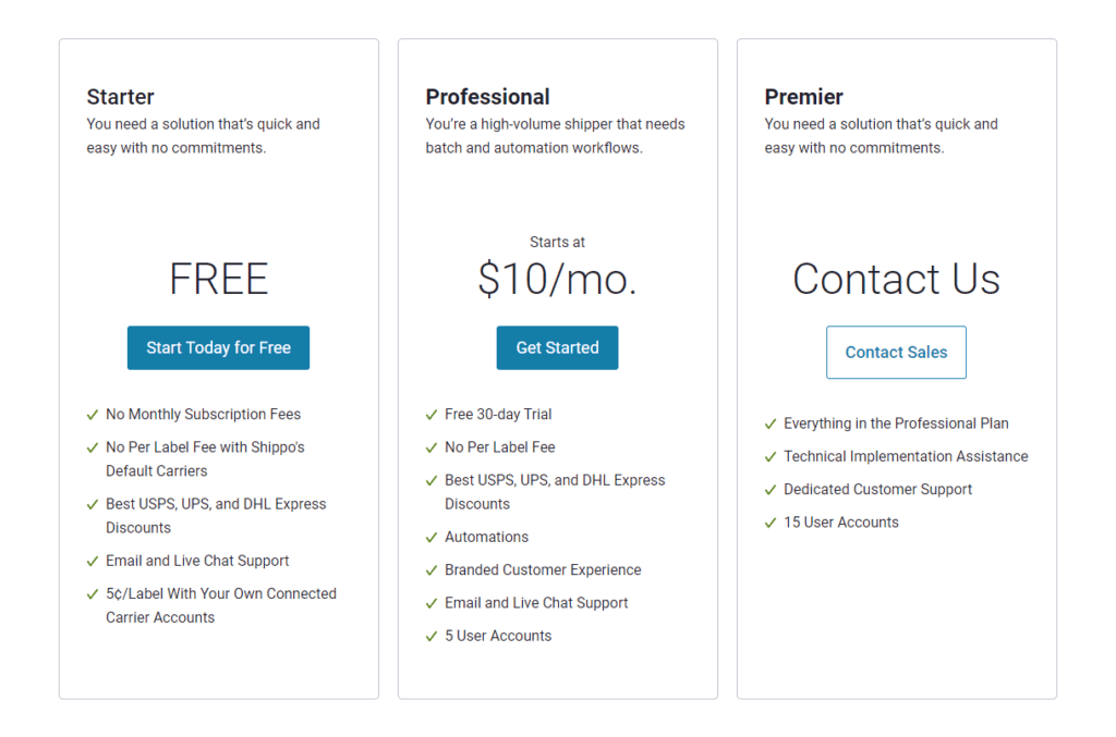 shippo pricing