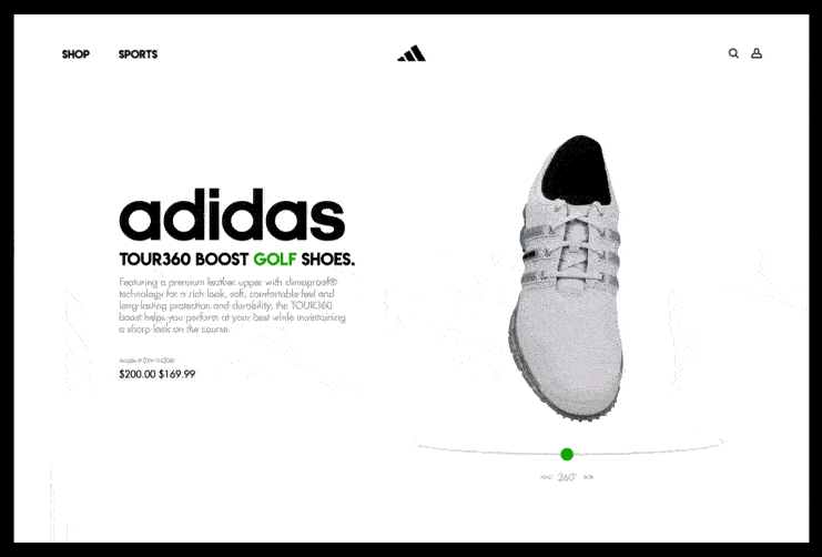 Adidas 360-Degree Product Video Content