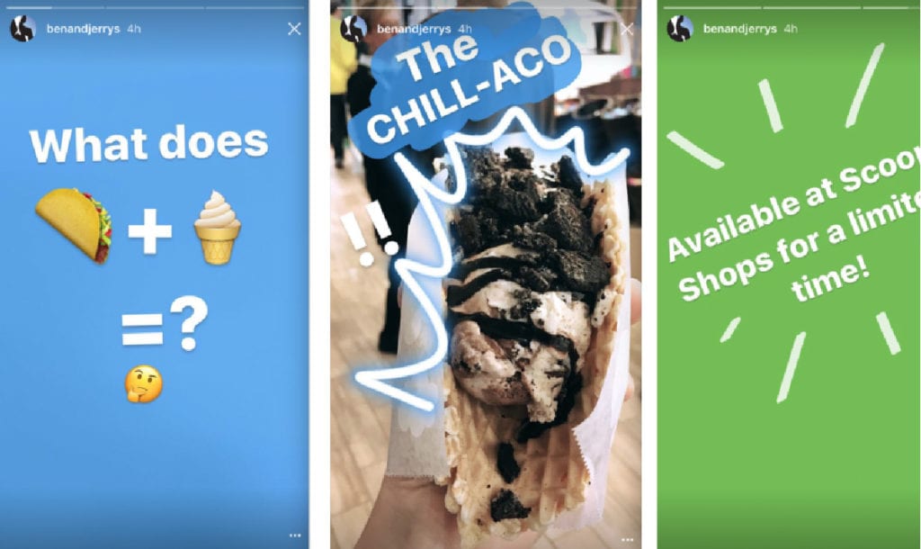 Ben and Jerrys Ephemeral Content Marketing