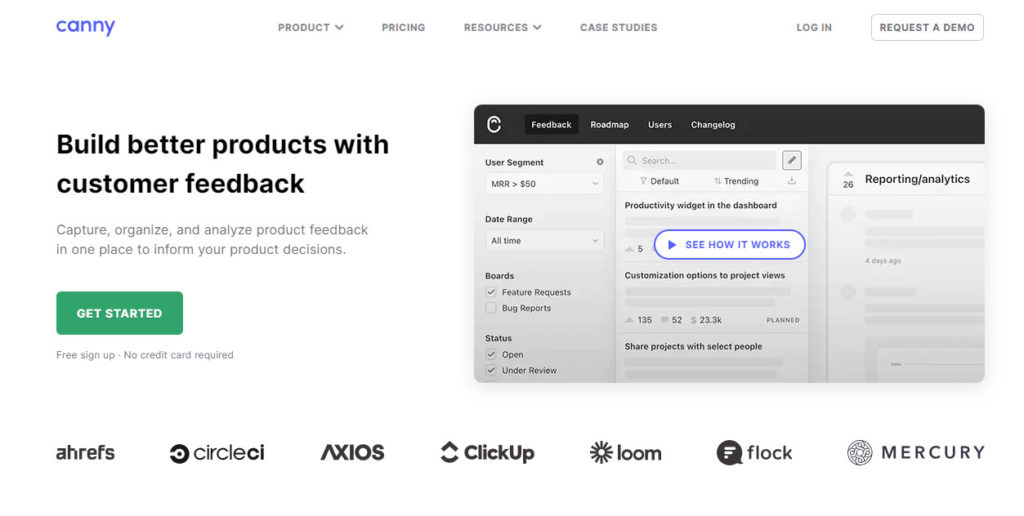 canny homepage