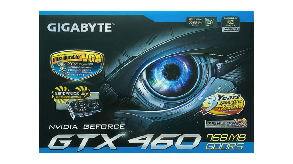 gigabyte geforce gtx 460 packaging