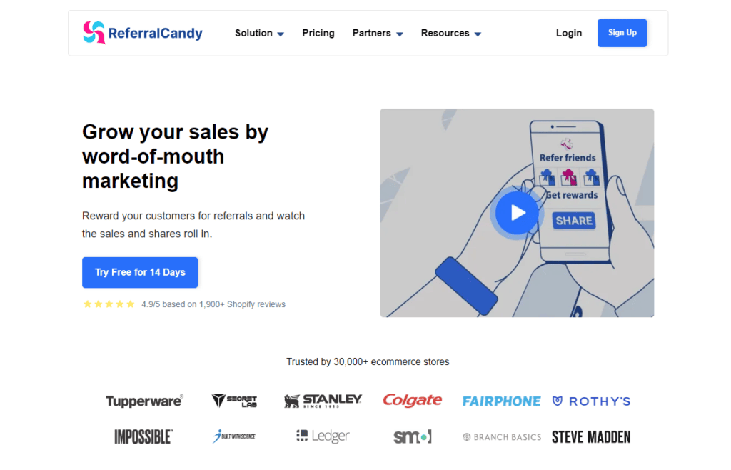 referralcandy homepage