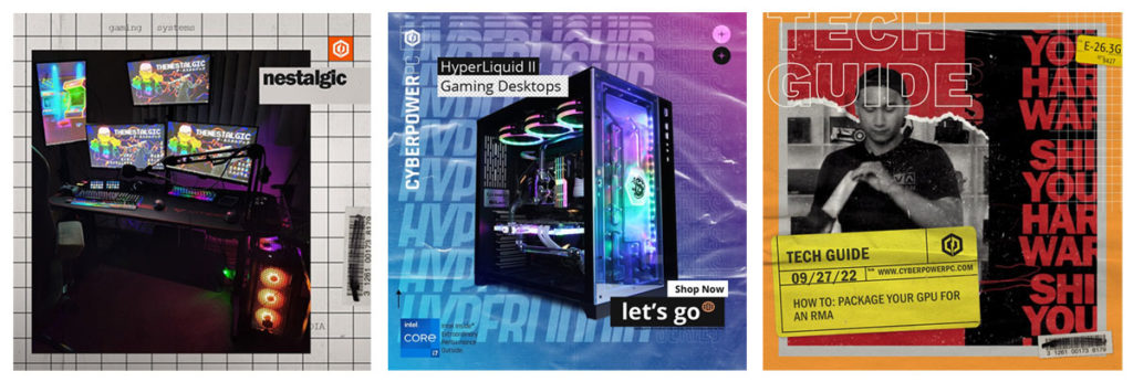 CyberPowerPC Brutalist Marketing Assets - Content Discovery