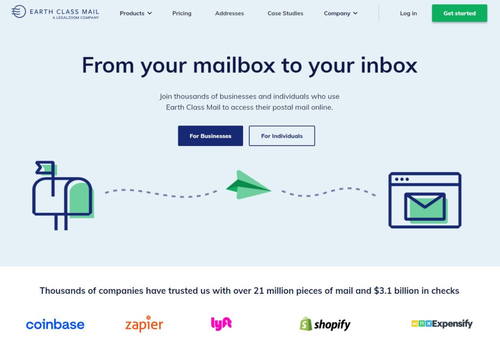 earthclassmail website