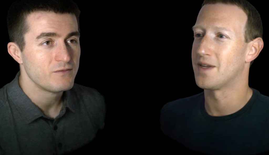 Mark Zuckerberg and Lex Fridman Real-Time Metaverse Tech Demo 2023