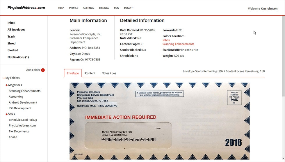 physicaladdress interface