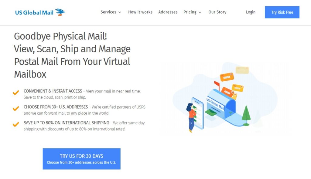 usglobalmail website