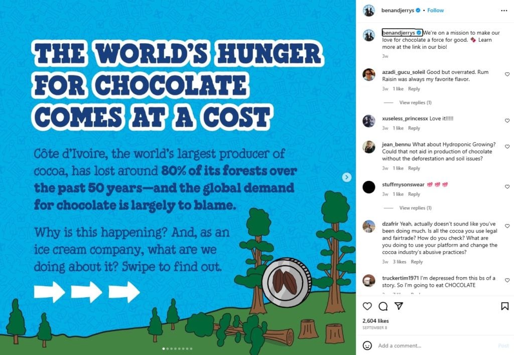 Ben and Jerry's Cause marketing to increase brand awareness