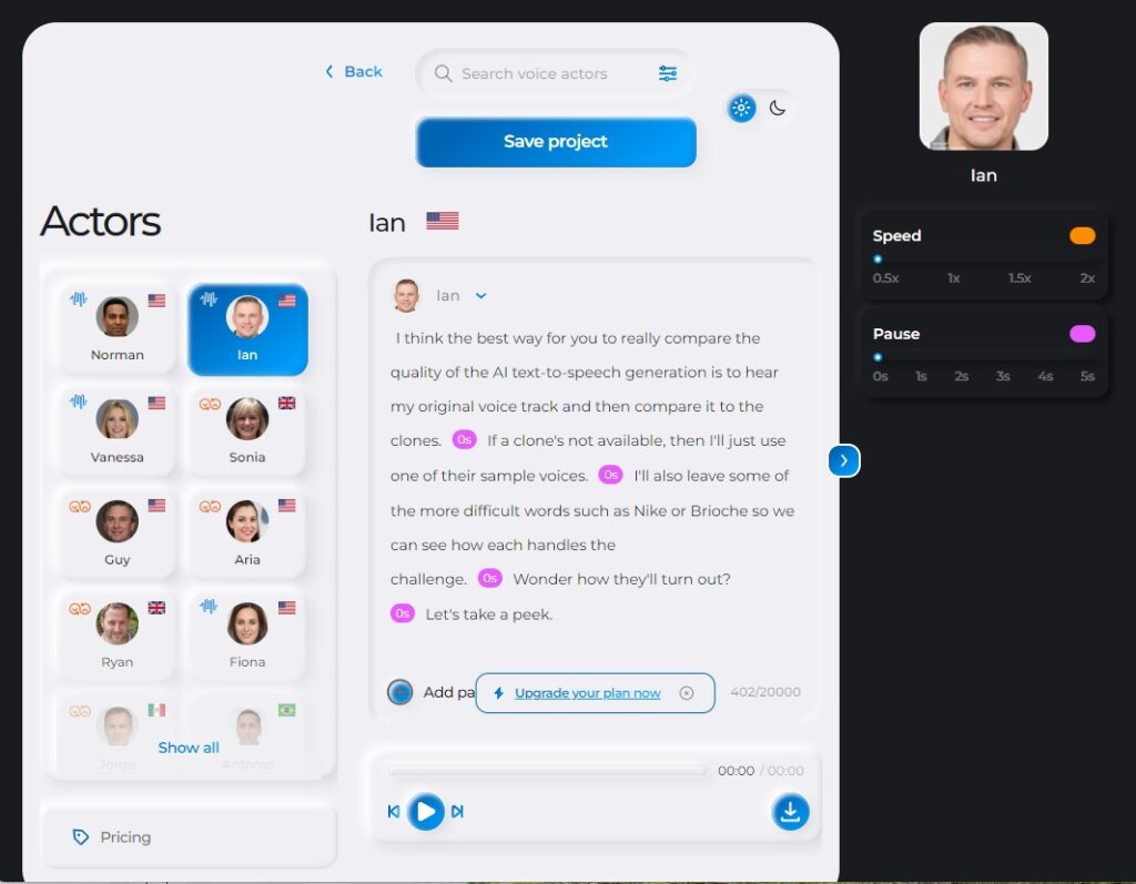 Synthesys text-to-speech software